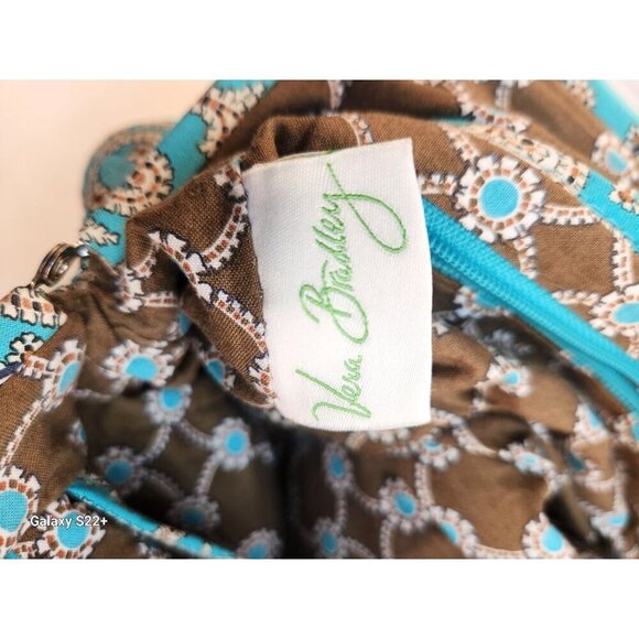 Vera Bradley Quilted Paisley Handbag With Dual Straps & Kiss Lock Closure 12x15 - Picture 2 of 13